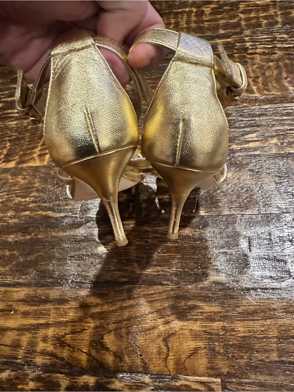 Coach Metallic Gold Strappy High Heel Sandals